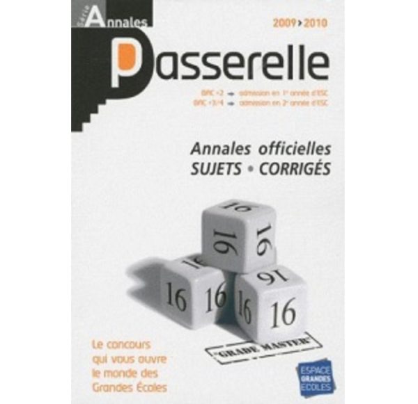 Annales 2009-2010 annales atout+3 concours 2009, sujets et corrigés