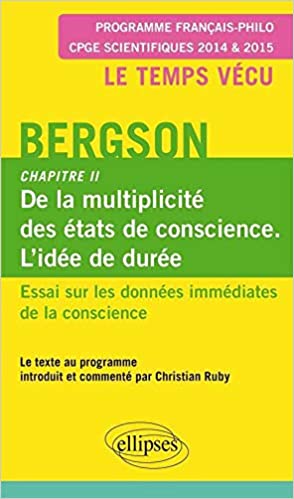 Bergson. Chapitre II de l’Essai c9